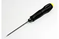 Absima 2.5mm hex driver with a black ergonomic handle, yellow end cap, and a long steel shaft against a white background.