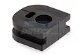 A black rubber ignition coil grommet for Zenoah 23cc-32cc engines, shown from a high angle on a white background.