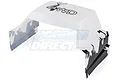 Rovan 5IVE-T middle cab body shell in white with black 4WD text and black splatter pattern on a white background.