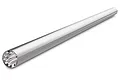 A silver-coloured metal internal spline centre drive shaft for a Traxxas X-Maxx RC vehicle, shown against a plain white background.