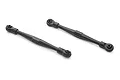 Two black plastic RC suspension linkages with ball joints at each end, shown against a white background.