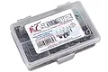 RC Screwz stainless steel screw kit for Tamiya 1/14 Flatbed Trailer in a clear plastic storage box.