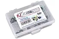 RC Screwz bearing kit for Tamiya 1/14 Globe Liner truck in a clear plastic storage box with a product label.