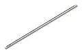 A silver aluminium centre drive shaft for a Traxxas 4-Tec 2.0 RC car, shown against a plain white background.