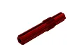 A red anodized aluminium slipper shaft for ARRMA RC vehicles, shown at an angle against a white background.