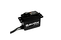 Savox SC-1256TG-BE Black Edition standard digital servo with titanium gears, shown from a high angle against a white background.