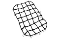 A black elastic luggage net for 1/10 scale RC vehicles, featuring a grid pattern with metal hooks at the edges for securing cargo.
