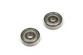 Two ARRMA metal shielded ball bearings shown from a top-down angle against a plain white background.