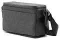 A grey DJI Mavic Air travel shoulder bag shown from a side-angle view against a white background.