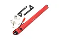 A red Yeah Racing aluminium LED light bar with black mounting brackets and hardware on a white background.