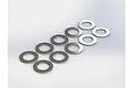Ten ARRMA steel washers arranged in a grid pattern on a plain white background.