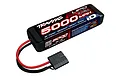 Traxxas 7.4V 5000mAh 2S LiPo battery with iD connector, featuring a black soft case with red and white branding.
