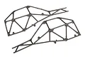 Left and right grey plastic tube chassis roll cage sections for the Traxxas Unlimited Desert Racer RC truck.