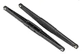 Two black plastic rear suspension trailing arms for Traxxas UDR RC truck, shown from different angles on a white background.