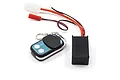 Yeah Racing winch remote control transmitter and receiver unit with wiring harness on a white background.