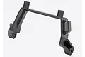 A black plastic Traxxas TRX-4 telemetry expander mount shown against a plain white background.