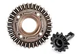 Traxxas UDR steel differential ring gear and pinion gear set for RC vehicles.