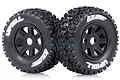 Louise 2.2/3.0" SC-Uphill Tyres on Black Spoke Rims - Glued Wheels 2Pcs L-T3223SBM