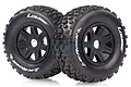 Louise 2.2/3.0" SC-Rock Tyres on Black Spoke Rims - Glued Wheels 2Pcs L-T3229SBM
