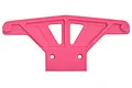 A bright pink RPM wide front bumper for RC vehicles, featuring a triangular support design and mounting holes.