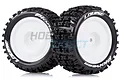 Louise 2.2" Rear E-Pioneer Tyres on White Dish Rims - Glued Buggy Wheels w/ Foam 2Pcs L-T3278SWKR