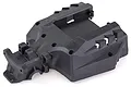 A black plastic rear upper chassis component for the Xinlehong Sprint 9125 RC car, shown from a high-angle studio perspective.