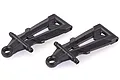 Two black plastic front lower suspension arms for Xinlehong Spirit 9130 RC car.