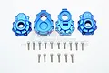 GPM Blue Aluminium TRX-4 Rear Portal Drive Housing Set 4Pcs TRX4022-B