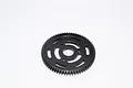 A black GPM Racing 66T steel spur gear for RC vehicles, shown against a plain white background.