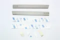 GPM Racing stainless steel diamond plate rock rail covers for Traxxas TRX-4 Bronco with 3M adhesive backing strips.