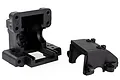 Two black plastic HSP front gear box case components shown against a white background.