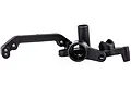 A black plastic servo saver assembly for an RC car, shown against a white background.