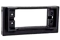 A black plastic HSP servo mount plate for RC vehicles, shown against a white background.