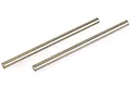 Two identical silver-coloured metal suspension arm pins for RC vehicles, shown against a white background.