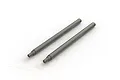 Two ARRMA RC shock shafts shown side-by-side on a white background.
