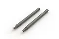 Two ARRMA RC shock shafts shown side-by-side against a plain white background.