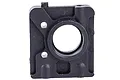 A black plastic centre differential mount for a Rovan Baja RC car, shown against a white background.