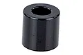 A single black cylindrical aluminium engine spacer for RC vehicles against a white background.