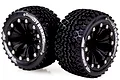 Two Louise ST-Hummer 2.8 inch RC monster truck wheels with black rims and aggressive tread patterns, shown against a white background.