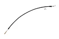 Traxxas TRX-4 T-Lock extra long cable with black housing, metal ends, and a small E-clip on a white background.