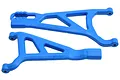 A pair of blue RPM RC suspension arms for the E-Revo VXL 2.0, shown against a white background.