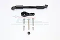 GPM Racing black aluminium servo horn and linkage set for TRX-4, including screws and a lock nut, displayed on a white background with a GPM logo watermark.