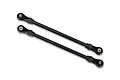 Two blue metal suspension links with black plastic rod ends for a Traxxas TRX-4 RC crawler.