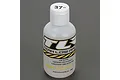 A bottle of TLR 37.5 weight silicone shock oil with a white cap and Team Losi Racing branding on a grey background.