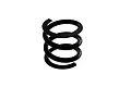 A single black metal coil spring for an RC car slipper clutch mechanism, shown against a plain white background.
