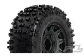 Pro-Line 2.8" Badlands Tyres on Black Raid Rims - Glued Wheels 2Pcs 1173-10