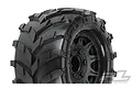 Pro-Line 2.8" Masher Tyres on Black Raid Rims - Glued Wheels 2Pcs 1192-10