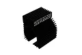 A black aluminium ARRMA motor heat sink for 540 size RC motors, featuring a finned design and the ARRMA logo.