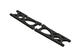 Two black ARRMA rear lower suspension arms for RC vehicles, shown from an isometric angle against a white background.