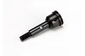 A single black steel CVD wheel axle for Traxxas RC vehicles, shown against a white background.